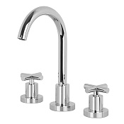 Fima Carlo Frattini Maxima Смеситель для раковины, на 3 отверстия, д/к, излив 15,4 см, цвет: chrome F5301WCR