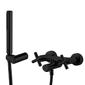 Fima Carlo Frattini Maxima Смеситель для душа с душевым комплектом, цвет: black matt F5304NS