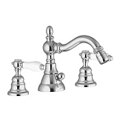 Fima Carlo Frattini Herend Смеситель для биде на 3 отверстия, с д/к, излив 14,1 см, цвет: chrome F5402CBCR