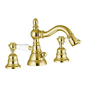 Fima Carlo Frattini Herend Смеситель для биде на 3 отверстия, с д/к, излив 14,1 см, цвет: gold F5402CBOR