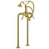 Fima Carlo Frattini Herend Смеситель для ванны напольный с душевым комп., излив 70 см, цвет: gold F5404/4OR