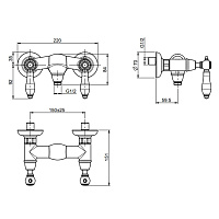 Fima Carlo Frattini Herend Смеситель для душа без душевого комплекта, без излива, цвет: chrome F5405/1CNCR