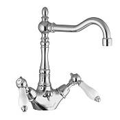 Fima Carlo Frattini Herend Смеситель для раковины, с донным клапаном, излив 18,4 см, цвет: chrome F5411CNCR