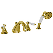 Fima Carlo Frattini Herend Смеситель на борт ванны с ручным душем, цвет: gold F5414CBOR