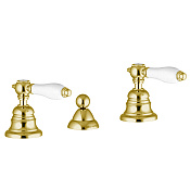 Fima Carlo Frattini Herend Смеситель для биде на 3 отверстия, с донным клапаном, цвет: gold F5422OR