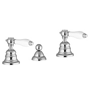 Fima Carlo Frattini Herend Смеситель для биде на 3 отверстия, с донным клапаном, цвет: chrome F5422CNCR