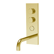 Fima Carlo Frattini Switch Смеситель для раковины встраив. c кнопкой, излив 16 см, цвет: gold F5951VX5OR