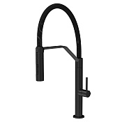 Fima Carlo Frattini Kitchen Смеситель для кухни с поворотно-выдвижным изливом, цвет: black matt F7047/2NS