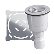 RGW Сифон для поддона, комбинированный, цвет: нержавеющая сталь 502402000-01