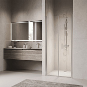 RGW Душевая дверь в нишу, Easy Clean, 60х195h см, стекло прозрачное 6 мм, цвет: хром глянец 060810406-11