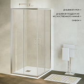 RGW Passage Душевой уголок 90х90х190h см, Easy Clean, стекло прозрачное 6 мм, цвет: хром глянцевый 02913199-11