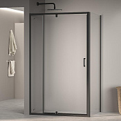 RGW Passage Душевой уголок 110х110х195h см, Easy Clean, стекло прозрачное 6 мм, цвет: черный матовый 350807812-14