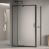 RGW Passage Душевой уголок 100х100х195h см, Easy Clean, стекло прозрачное 6 мм, цвет: черный матовый 3508078100-14