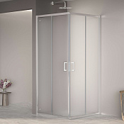 RGW Passage Душевой уголок 100х100х195h см, Easy Clean, стекло матовое 6 мм, цвет: хром глянцевый 350803000-21