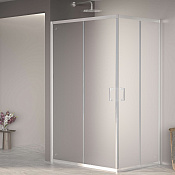 RGW Passage Душевой уголок 90х100х195h см, Easy Clean, стекло матовое 6 мм, цвет: хром глянцевый 3508104090-21