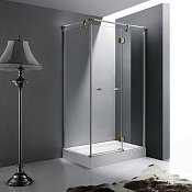 RGW Viscount Душевой уголок 80х120х195h см, Easy Clean, стекло прозрачное 8 мм, цвет: белый матовый 02044182-18
