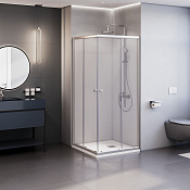 RGW Dolphin Душевой уголок 80х80х185h см, универсальный, стекло прозрачное 4 мм, цвет: хром глянец 28912588-11