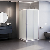 RGW Dolphin Душевой уголок 90х90х185h см, универсальный, стекло матовое 4 мм, цвет: хром глянцевый 28912699-101