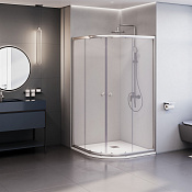 RGW Dolphin Душевой уголок 100х100х185h см, универсал., стекло прозрачное 5 мм, цвет: хром глянцевый 28912900-11