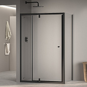 RGW Passage Душевой уголок 100х70х185h см, Easy Clean, стекло прозрачное 6 мм, цвет: черный матовый 41084407-014