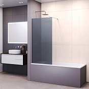 RGW Screens Шторка на ванн, Easy Clean 70х149h см, стекло тонированное 6 мм, цвет: хром глянцевый 351105007-31