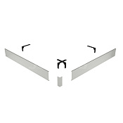 RGW Экран душевого поддона из металла 80х10h см, цвет: белый матовый 50231588-01