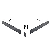 RGW Экран душевого поддона из металла 80х10h см, цвет: графит матовый 50231588-02