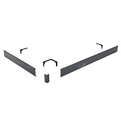 RGW Экран душевого поддона из металла 80х10h см, цвет: графит матовый 50231582-02