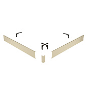 RGW Экран душевого поддона из металла 90х10h см, цвет: бежевый матовый 50231599-03