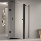 RGW Passage Душевой уголок 80х70х195h см, Easy Clean, стекло прозрачное 6 мм, цвет: черный матовый 41083687-014