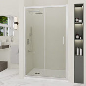 RGW Passage Душевая дверь в нишу, Easy Clean, 100х195h см, стекло прозрачное 6 мм, цвет: хром глянец 350801610-11