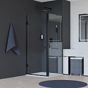 RGW Hotel Душевой уголок 60х120х195h см, Easy Clean, стекло прозрачное 8 мм, цвет: черный матовый 350604562-014