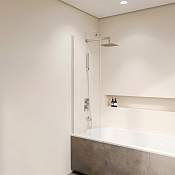 RGW Screens Шторка на ванну, Easy Clean, 50х150h см, стекло прозрачное 8 мм, цвет: хром глянцевый 351105650-11