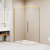 RGW Stilvoll Душевой уголок 80х120х195h см, Easy Clean,, стекло прозрачное 6 мм, цвет: золото брашир 32324282-16