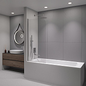 RGW Screens Шторка на ванну, Easy Clean, 70х150h см, стекло прозрачное 6 мм, цвет: хром глянцевый 411110907-11