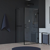 RGW Hotel Душевой уголок 80х80х195h см, Easy Clean, стекло прозрачное 8 мм, цвет: черный матовый 3506045188-014