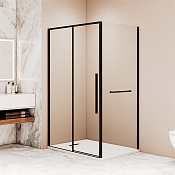 RGW Stilvoll Душевой уголок 110х100х195h см, Easy Clean, стекло прозрачное 6 мм, цвет: черный мат 323242110-014