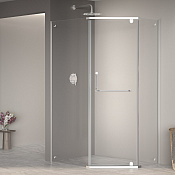RGW Passage Душевой уголок 80х120х195h см, Easy Clean, стекло прозрачное 6 мм, цвет: хром глянцевый 35089182-11