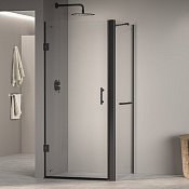 RGW Passage Душевой уголок 70х80х195h см, Easy Clean, стекло прозрачное 6 мм, цвет: черный матовый 410836178-014