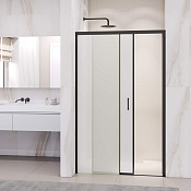 RGW Passage Душевая дверь в нишу, Easy Clean 150х195h см, стекло матовое 6 мм, цвет: черный матовый 350801715-24