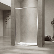 RGW Passage Душевая дверь в нишу, Easy Clean, 130х195h см, стекло прозрачное 6 мм, цвет: хром глянец 030811413-11