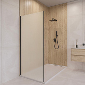 RGW Боковая стенка, Easy Clean 80х195h см, стекло матовое 6 мм, цвет: черный матовый 06220308-44