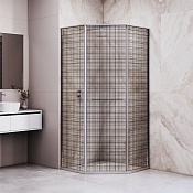 RGW Душевой уголок 80х120х200h см, Easy Clean, стекло с рисунком 8 мм, цвет: хром глянцевый 33328282-241L