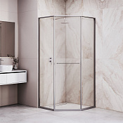 RGW Душевой уголок 90х90х200h см, Easy Clean, стекло прозрачное 8 мм, цвет: серый матовый 33328299-110R