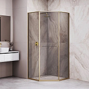RGW Душевой уголок 90х90х200h см, Easy Clean, стекло тонированное 8 мм, цвет: золото брашированное 33328299-36L