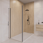 RGW Боковая стенка, Easy Clean 80х195h см, стекло прозрачное 6 мм, цвет: серый матовый 352205208-110