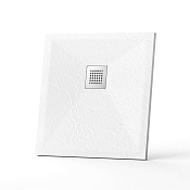 RGW Stone Tray Поддон для душа из композита, 80х80х2,5h см, цвет: белый матовый 14152088-01-11