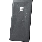 RGW Stone Tray Поддон для душа из композита, 90х120х2,5h см, цвет: графит матовый 14152912-02-11