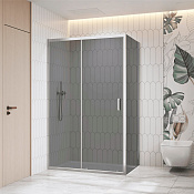 RGW Classic Душевой уголок 120х90х195h см, Easy Clean, стекло тонированное 6 мм, цвет: хром глянец 060913329-31