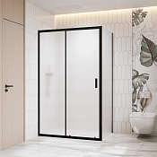 RGW Classic Душевой уголок 140х80х195h см, Easy Clean, стекло матовое 6 мм, цвет: черный матовый 060913348-44